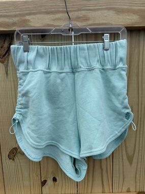 NWT Free People Movement Light Blue High-Waist Cinched Lounge Shorts Medium